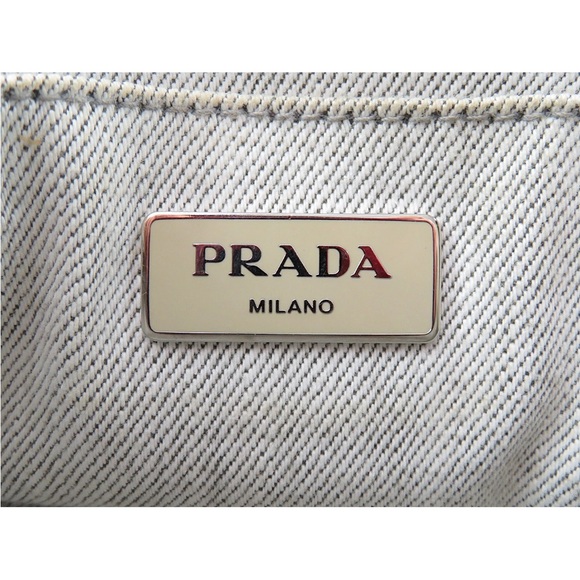 Prada Cream Studded Tote Bag - Picture 14 of 16